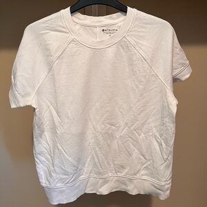 Athleta Classic White Crew Neck Top
